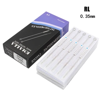 

EMALLA 50pcs Tattoo Needles Stainless Steel Round Liner Shader Standard Sterilize Needles For Tattoo Supplies Free Shipping