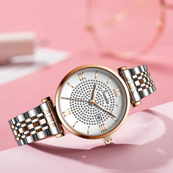 

SUNKTA New Rose Gold Women Watch Business Quartz Watch Ladies Top Brand Luxury Female Wrist Watch Girl Clock Relogio Feminin