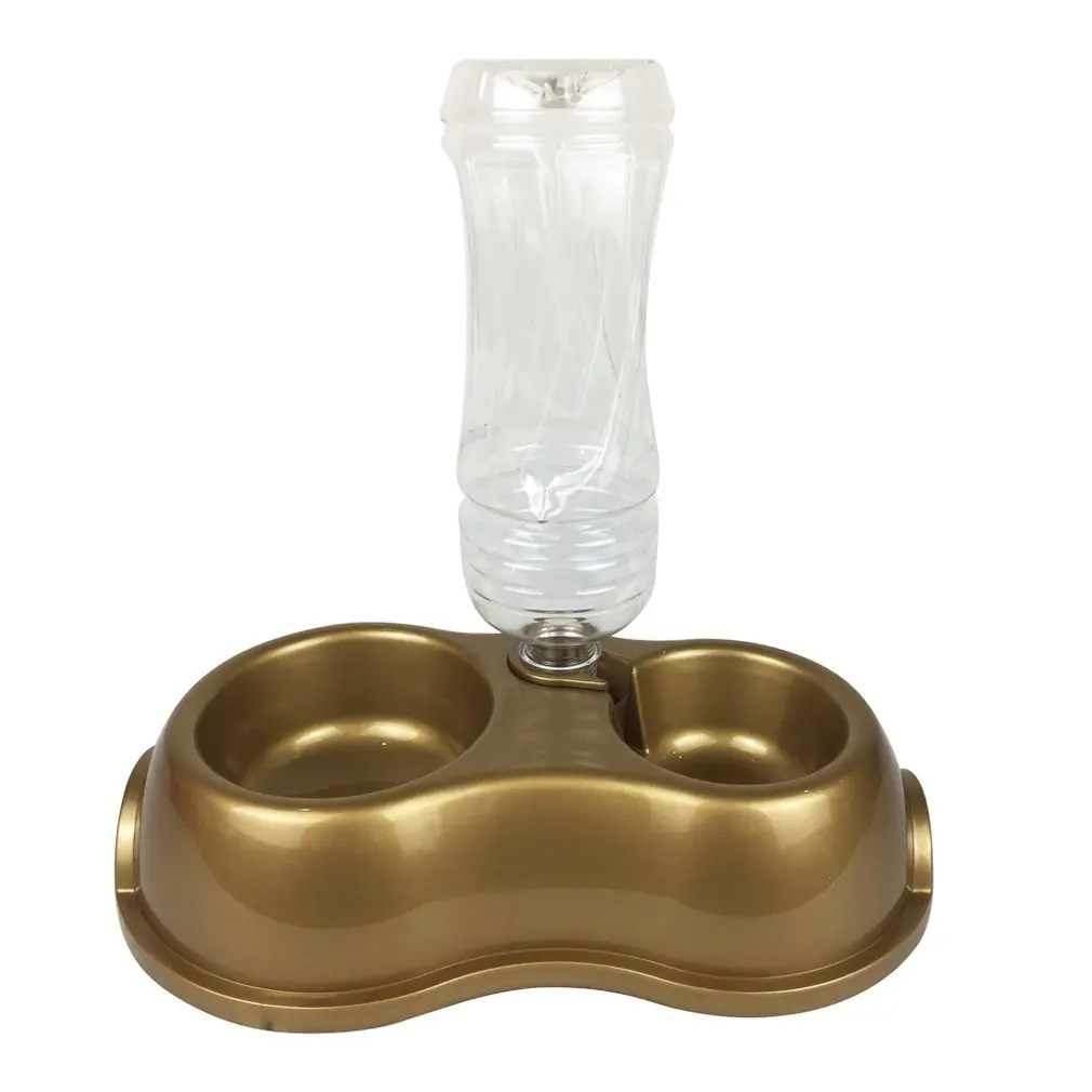 

DGL107 Pet Cat Dog Water Drinker Dispenser Food Stand Hamster Feeder Dish Bowl Bottle 2 In 1 Design Feeding Water Drinker