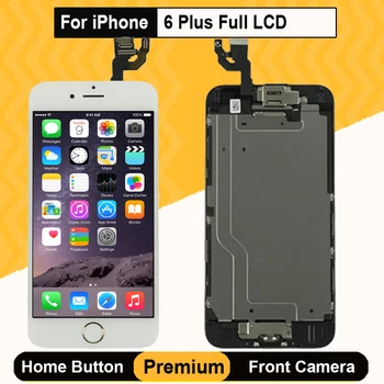 

AAA Full Set LCD Display For iPhone 6plus LCD 3D Touch Screen with Digitizer Assembly Home Button Front Camera No Dead Pixles