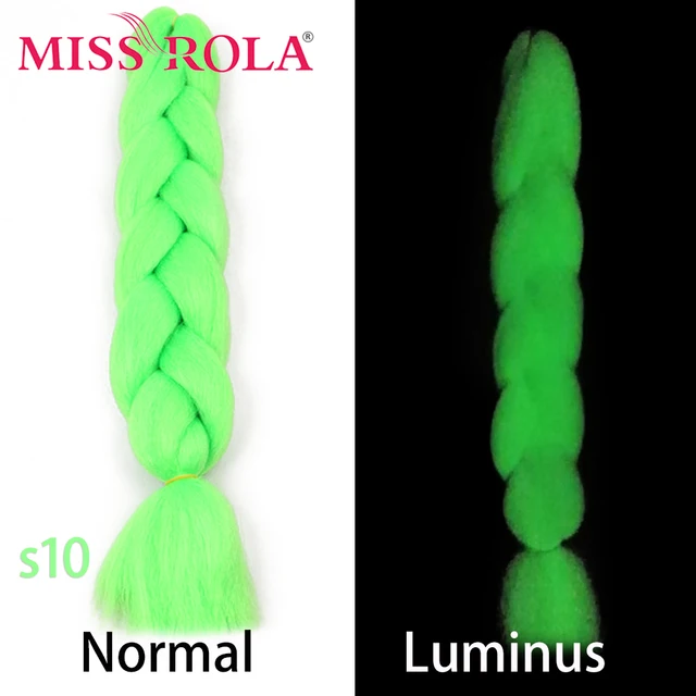 New Colors Synthetic Glowing Hair Twist Braids Ombre Color For white Women Braiding Hair Extensions Jumbo Braids KaneKalon Hair S10