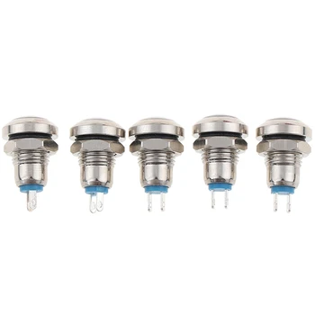 

One Piece Mini Metal Push Reset Button Switch On Off High Head Switch Push Button AC250V 0.5A 8mm