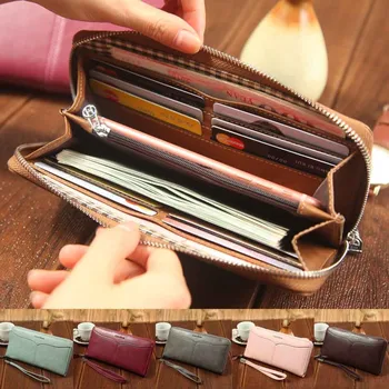 

Long Wallet Women Fashion Business Casual Clutch Wallets Female PU Leather Purse Money Bag