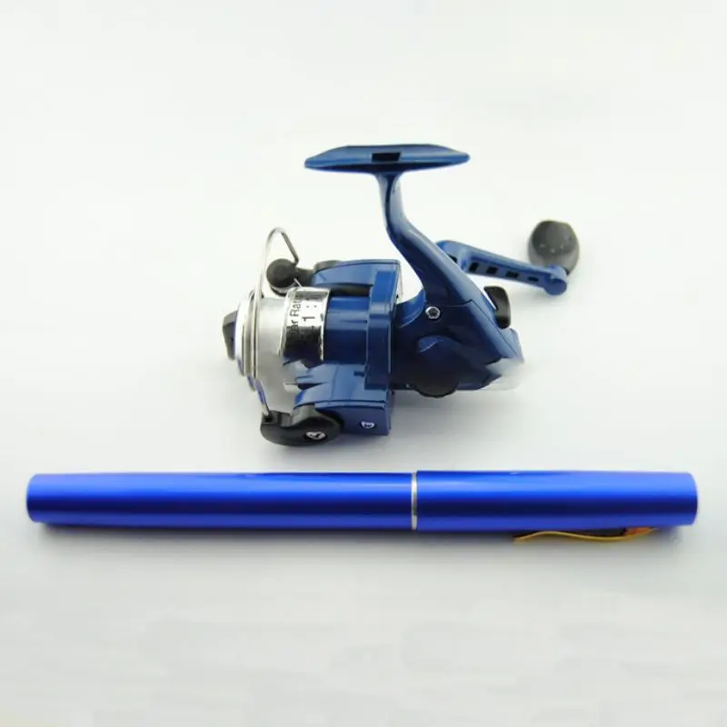 Fishing Rod Reel Line Combo Shape Super Short Telescopic Pole Mini Spinning Wheel Wire Fishing Tackle Rod Combo