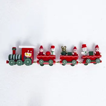 

Christmas Decorations Wooden Train Children's Ornaments Gifts