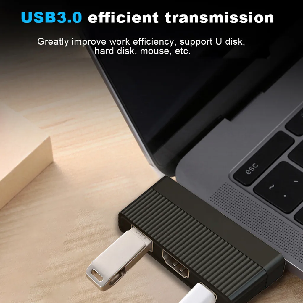 LEORY 3-в-1 Тип C адаптер конвертер к HDMI PD USB3.0 для портативных ПК Планшет для iPhone 11 Pro huawei P30 Коврики 30 Oneplus 7 Pro