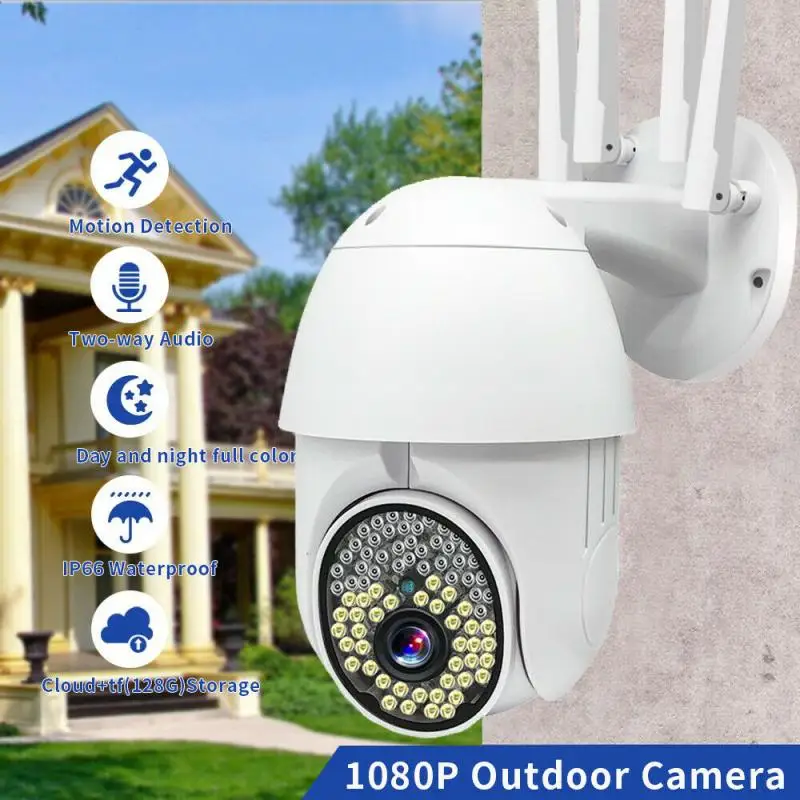 Новая 1080P HD купольная камера IP PTZ WiFi безопасность Водонепроницаемая ИК Ночная 79