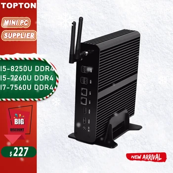 

2*DDR4 M.2 Nuc Fanless Min PC Intel Core i7 8565U/7560U i5 8250U/7260U 8*USB+Msata+2.5'' SATA 4K HTPC Nettop HDMI DP WITH WIFI