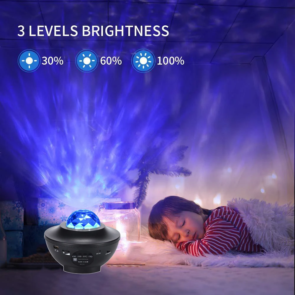 LED Starry Sky Projector Music Bluetooth USB Fairy lights Rotate Star Galaxy Light Projector Lamp Led night lights night light lamp