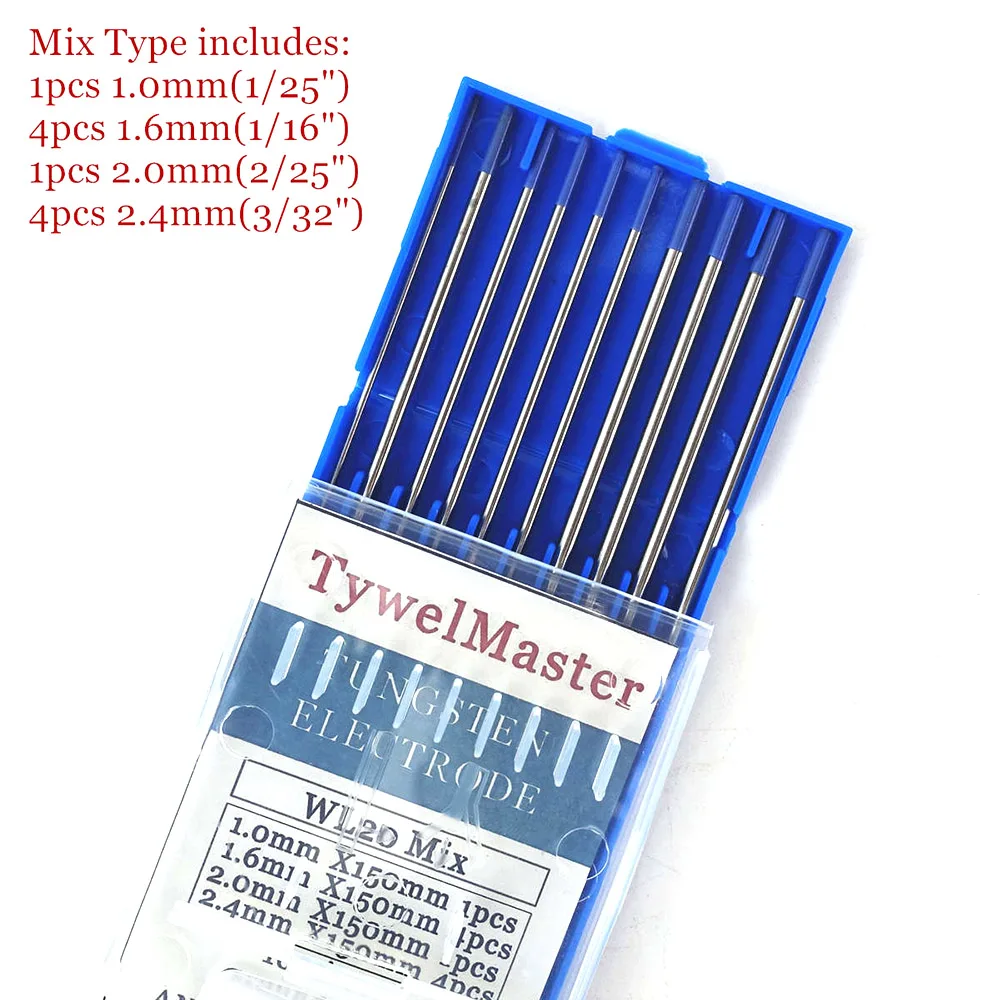 1/16 Purple Precision Mix 10 Pack- 3/32 x 7.00 & 5 Pack- 3/32 x 1.50 Sharpened Electrodes