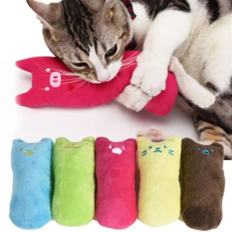 

Funny Interactive Fancy Pet Cat Teeth Grinding Catnip Toy Claws Thumb Bite Cat mint Kitten Playing Pillow Supplies Scratcher