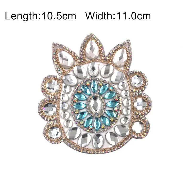 Shining Beautiful Flower Bridal Wedding Party Shoes Accessories For Snow Boots Shoes DIY Manual Rhinestone Shoe Decorations - Цвет: BA