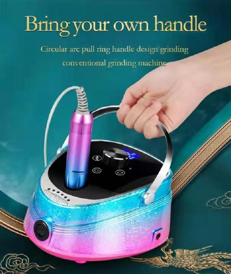 Nail Drill Machine 35000RPM  Manicure Machine Apparatus For Manicure Pedicure Kit Electric Nail File With Cutter Nail Tool 4