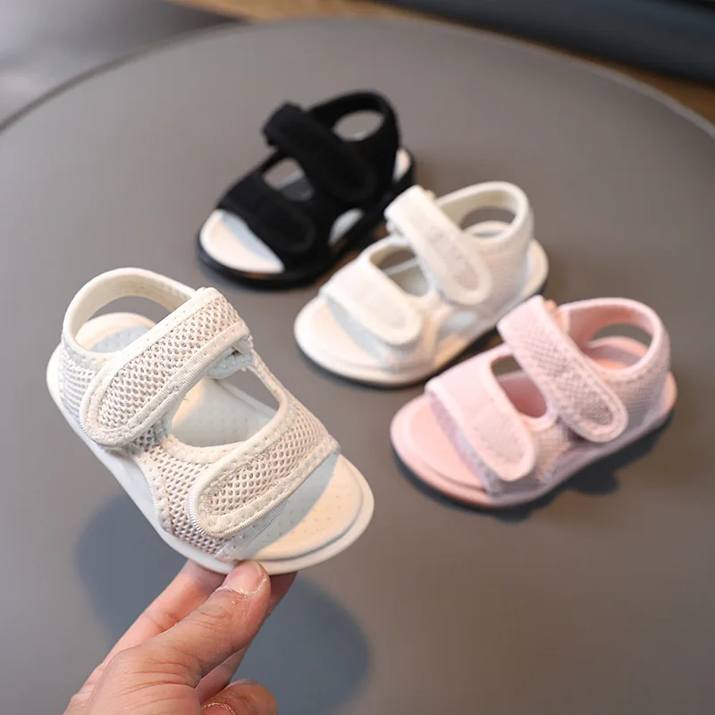 

2021 Baby Summer First Walkers 0-3 Years Baby Boys Girls Soft Bottom Breathable Sandals Infant Toddler Casual Shoes Size 15-25