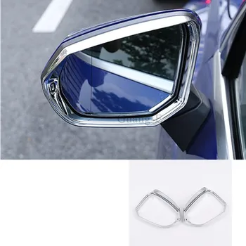 

Car rear rearview side glass mirror trim frame rain shield sun visor shade abs 2pcs For AUDI Q3 （F3）2018 2019 2020