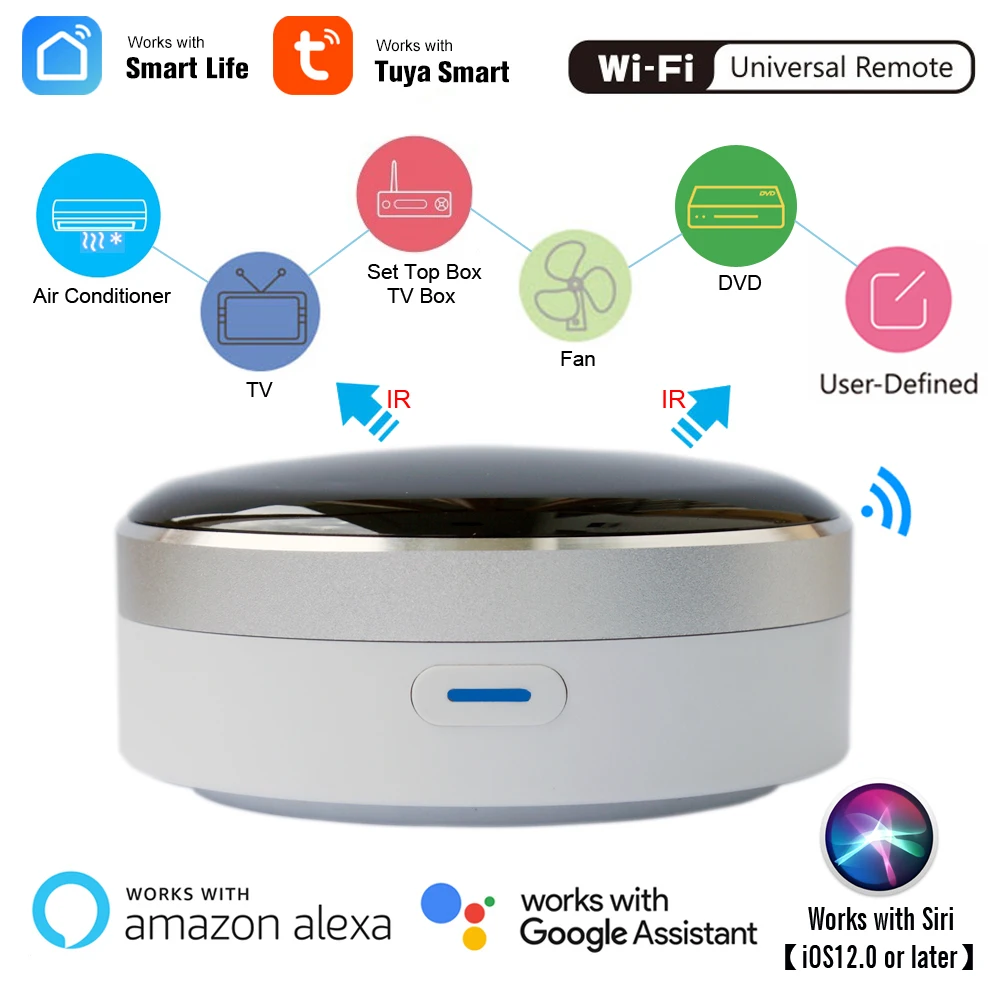 Tuya Smart-mando A distancia Universal para cortinas de TV, RF433/315 IR,  persiana enrollable, funciona con Alexa, Google Home, Siri