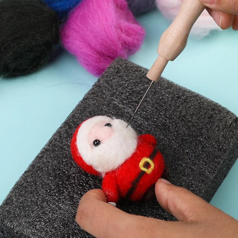 LMDZ 24/45 Colors DIY Wool Felt Kit Handmade Needle Felting Kit Starter Pack Felting Fabric Materials Accessories
