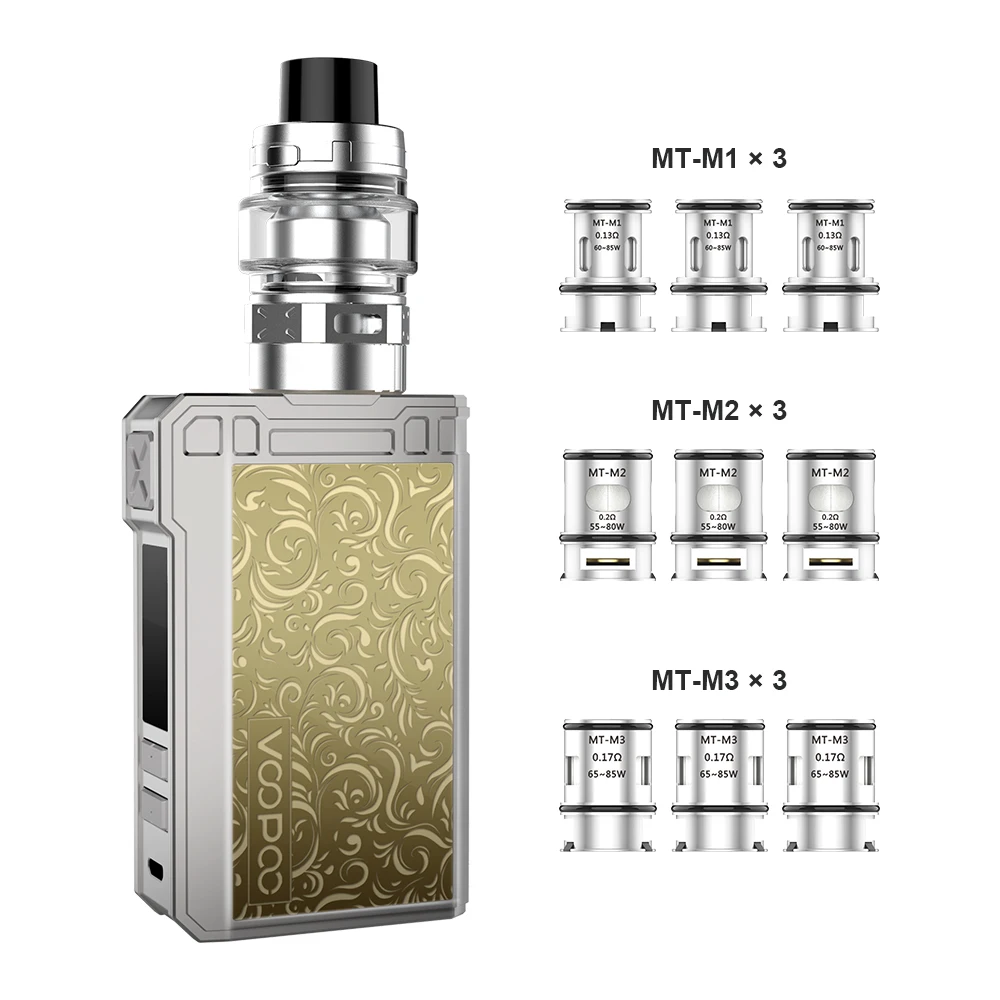 VOOPOO ALPHA коробка на молнии Mod TC комплект с 4 мл Maat Tank сменные катушки 180 Вт испаритель