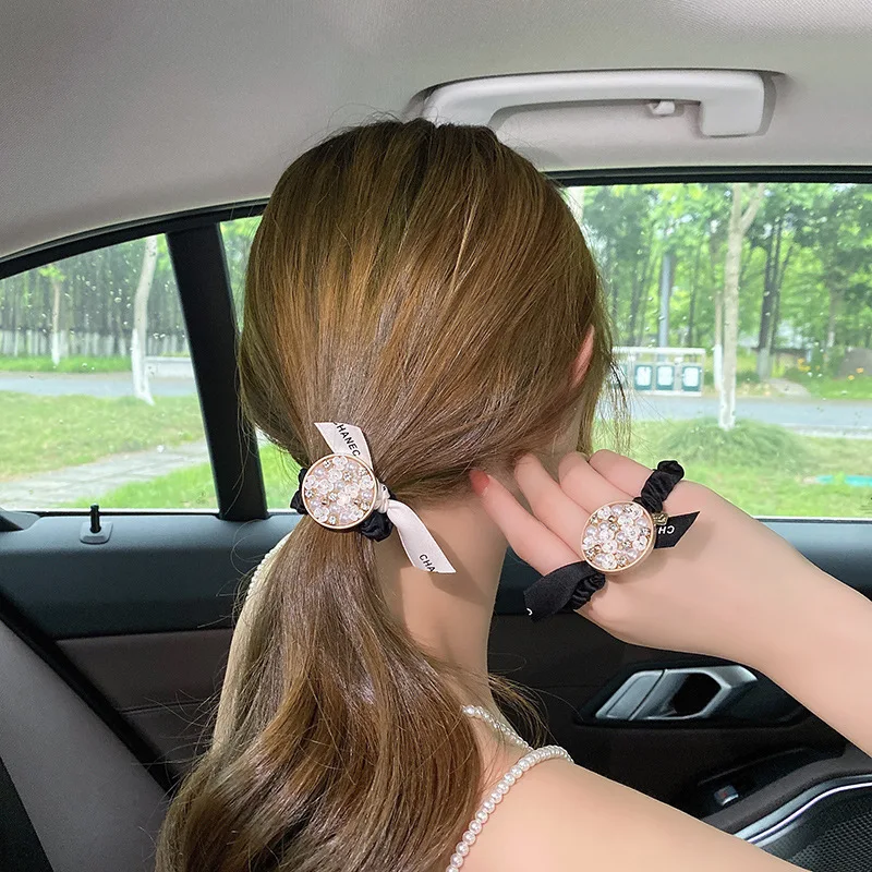 Fashion Rhinestone Hair Bands Hair Scrunchies Women Elastic Hair Bands Ties Rope Bands Ponytail Bands Hair Accessories