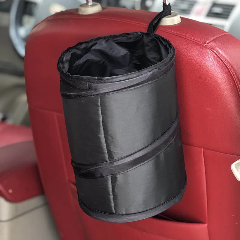 Black Car Trash Can Pack Bag Waterproof Car Trash Bag for Little Leak Proof Cooler Bag- Garbage with Side Pocket