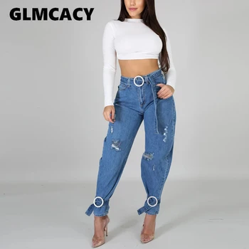 

Women Mom Jeans Harem Jeans Casual Denim Pants Boyfriends Jeans Femme Trousers Ripped Jeans Vintage Retro Pants