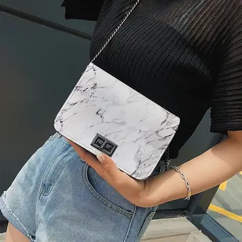 

Super Fire Chain Women's 2020 Summer New Style GIRL'S Fashion Students Square Sling Bag crack printing handbag student bag