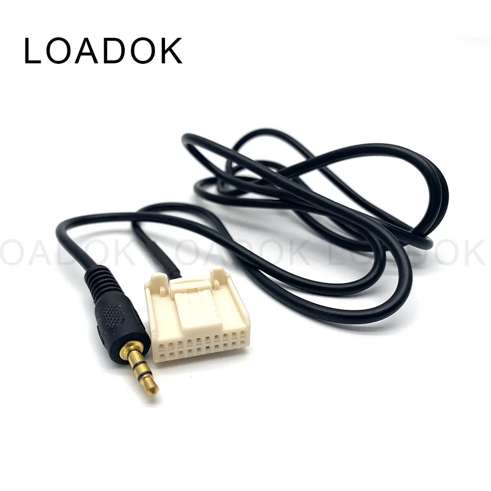 

20 pin 3.5mm aux cable for Toyota Camry corolla RAV4 hanlanda Sequoia Avalon Venza Sequoia audio cable 120cm