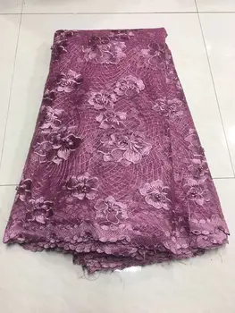 

African Lace Fabric 2018 High Quality Lace Pink Nigerian Tissu Africain Guipure Embroidery French Tulle Lace Fabric Blue ZJ019