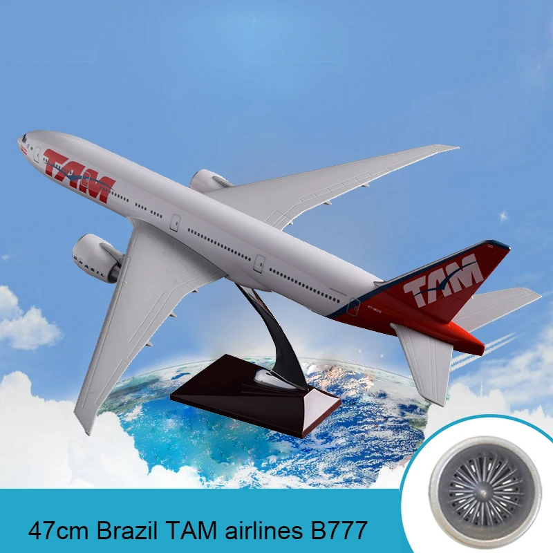 Модель самолета из смолы 47 см Боинг 777 Бразилия там модель тяньма B777 аэробус