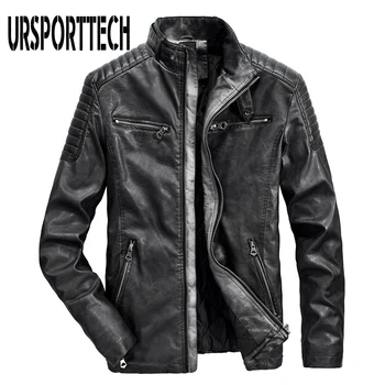 

Quality Classic Style Faux Leather Jacket for Men Classic PU Leather Jacket Male Slim Motorcycle Biker Jackets Cool Men Clothing