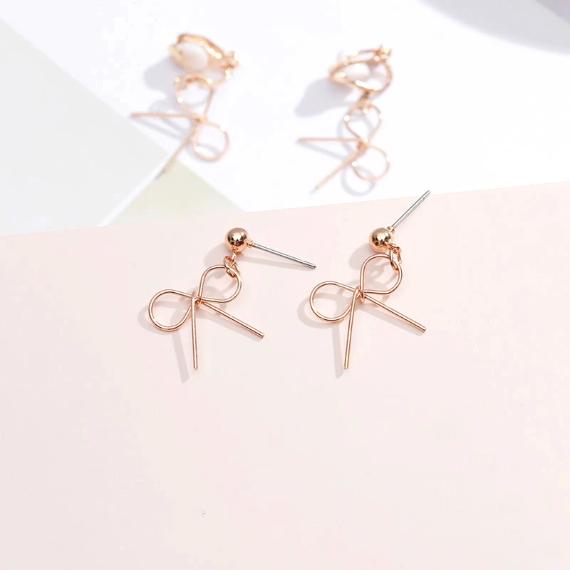 

Lisa Korean Fashion Drop-earring for Women Round Square Bowknot Leaf Drop Earrings Simple Bow Jewelry Gifts Accessories L163