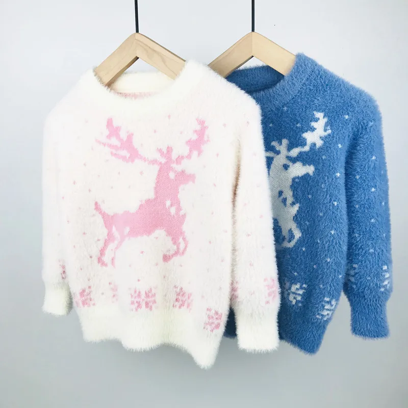 deer fall winter autumn toddler girl sweater warm knitted sweater kids clothing girls top 4 years christmas baby girl cardigan