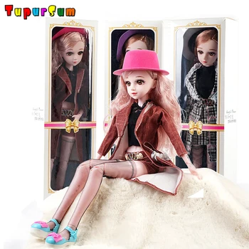 

60cm Fashion Girl 21 Moveable Dolls Large Original Handmade 1/3 Doll Full Set 18 Jointed Doll Girls Toys for Children Kids Gift