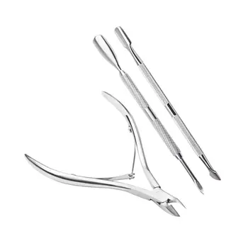 

3-piece Set of Stainless Steel Dead Skin Chiropodist Ingrown Toe Nail Clipper Cutter Clipper Trimmer Nail Art Manicure Tool