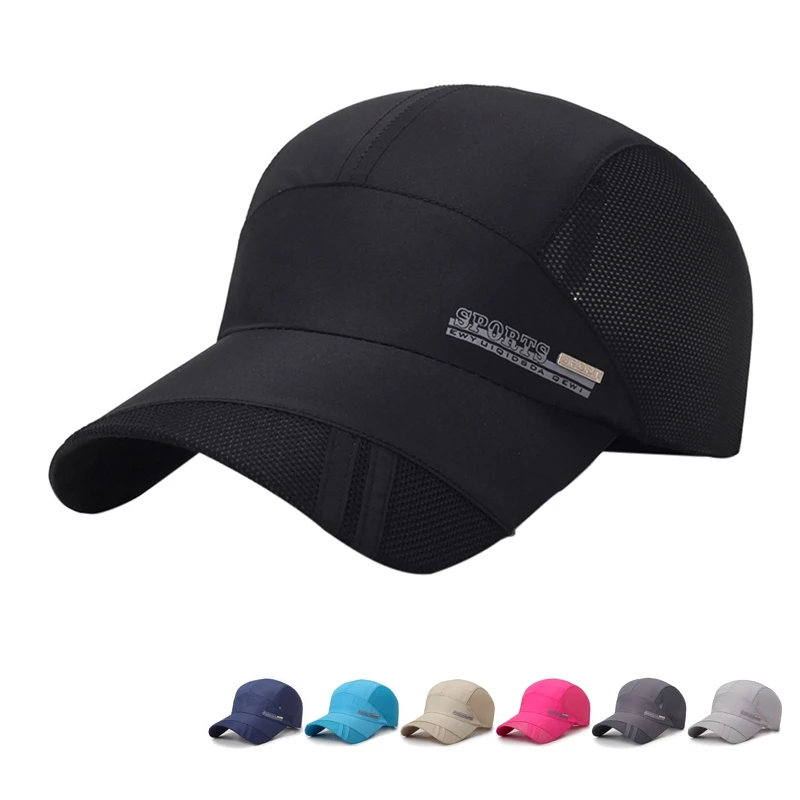 

Baseball Cap Leisure UV Protection Sport Summer Outdoor Adjustable Quick drying Sun Hat Patchwork Outdoor Back Closure