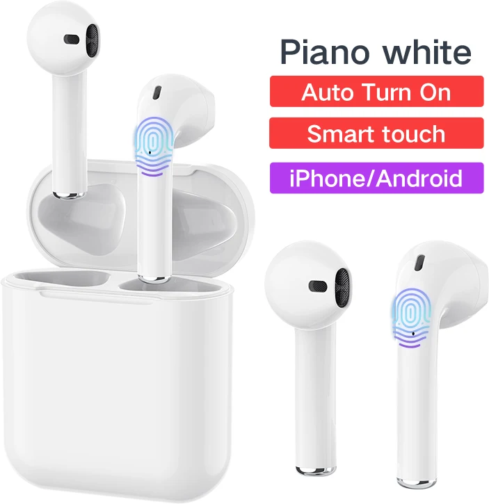 

HIFI Fingerprint Touch 5.0 Macaron Wireless Bluetooth Headset for iPhone Android Laptop Computer TWS Anti Leakage Binaural 15 M