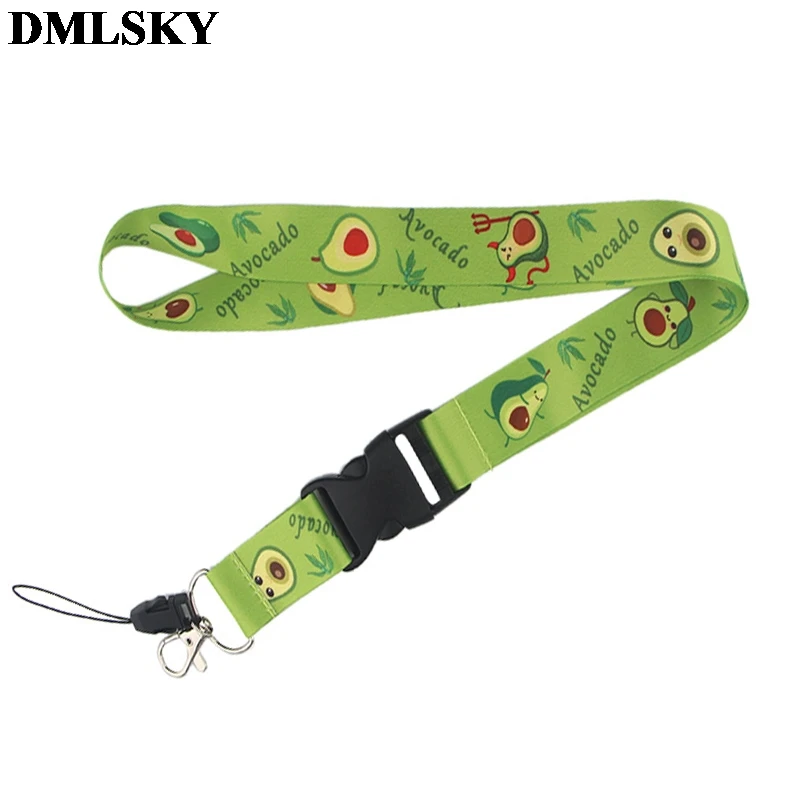 

DMLSKY Fruit Avocado Lanyard Cute Keychain Lanyards for keys Badge ID Mobile Phone Rope Neck Straps Accessories Gifts M3832