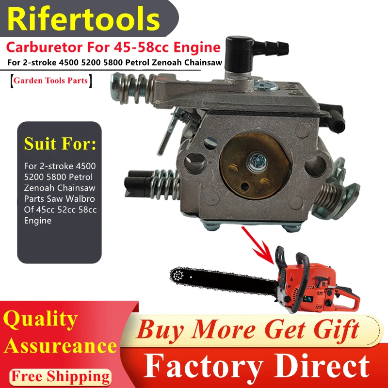 

Новый карбюратор для 2-тактного бензопилы Zenoah 4500 5200 5800 бензиновая бензопила Walbro 45cc 52cc 58cc садовая машина