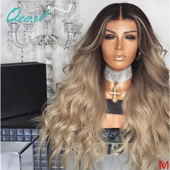 

Ombre Light Blonde 13x6 Lace Front Human Hair Wigs Malaysian Remy Hair PrePlucked Wavy Lace Wig with Baby Hair 150% Qearl