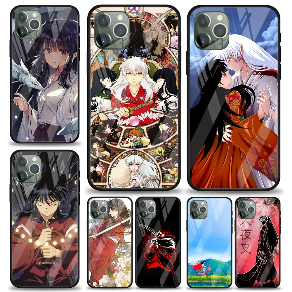 Tempered Glass Cover Inuyasha Anime Black hair For Apple IPhone 12 Mini 11  Pro XS MAX XR X 8 7 6S 6 Plus Phone Case Coque|Phone Case & Covers| -  AliExpress