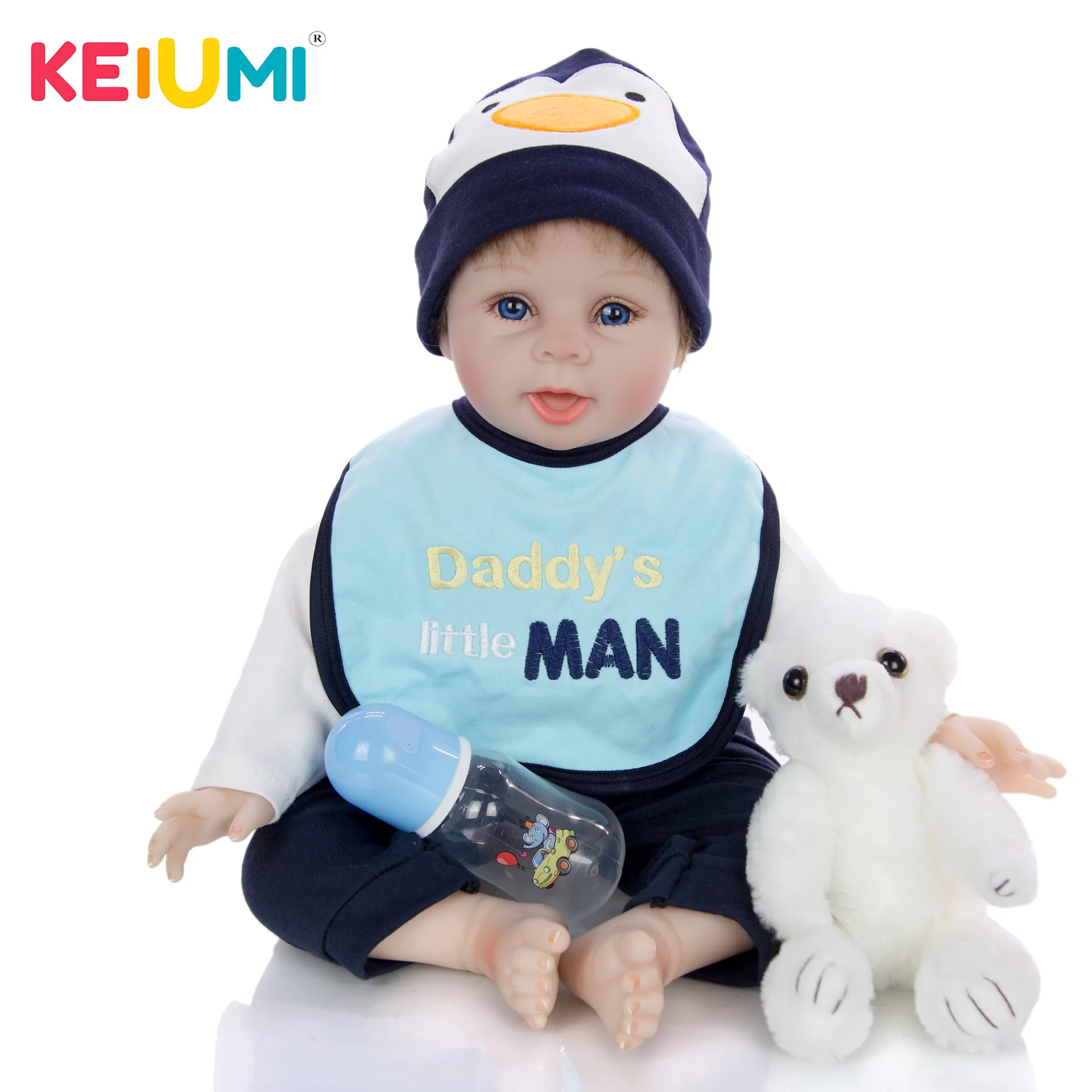 

Keiumi Hot Selling 55cm Reborn Baby Doll Model Infant Reborn Baby