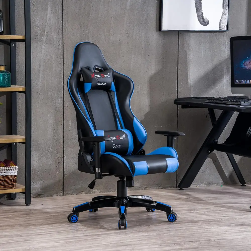 Ehomebuy Gaming Chair Office Chair High Back Racing Chair Reclining Ergonomic Adjustable Swivel Task Chair with Headrest Ehomebuy Gaming Chair Office Chair High Back Racing Chair Reclining Ergonomic Adjustable Swivel Task Chair with Headrest
