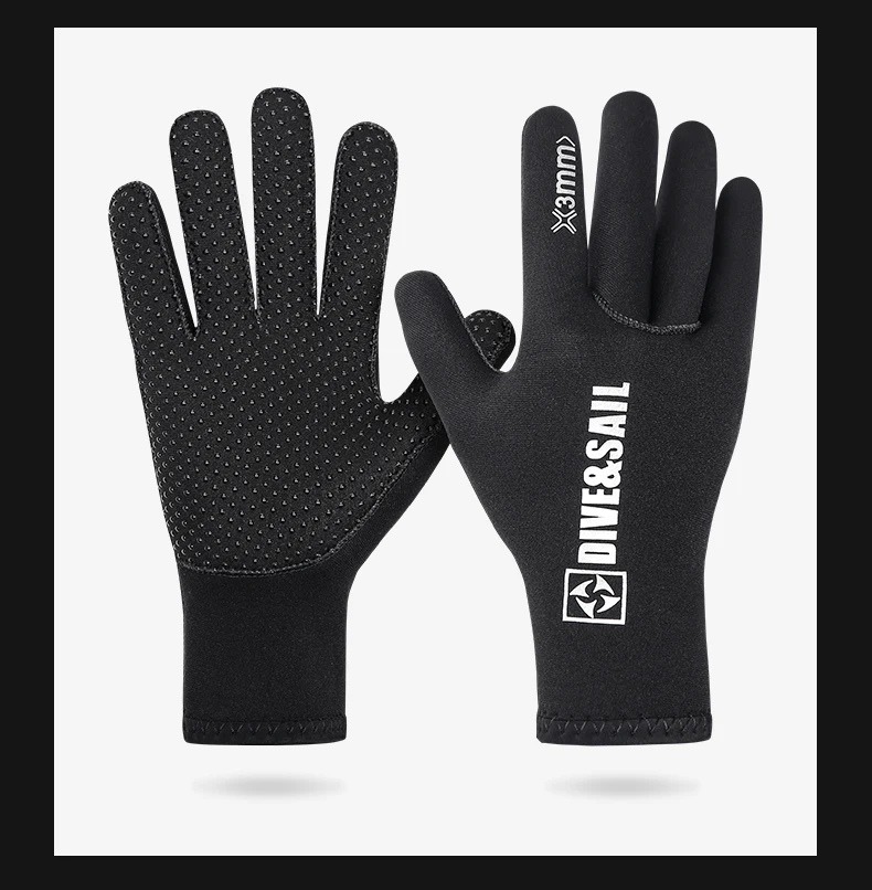 Description Picture 4 of item3mm Anti-Slip Neoprene Five Finger Warm Gloves for Diving Snorkeling Paddling Surfing Kayaking Canoeing Spearfishing Skiing