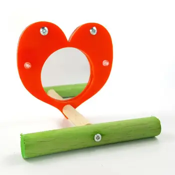 

1Pc Acrylic Mirror Parrot Paw Grinding Standing Bar Rack Training Toy for Pet Bird Parrot Cockatiel