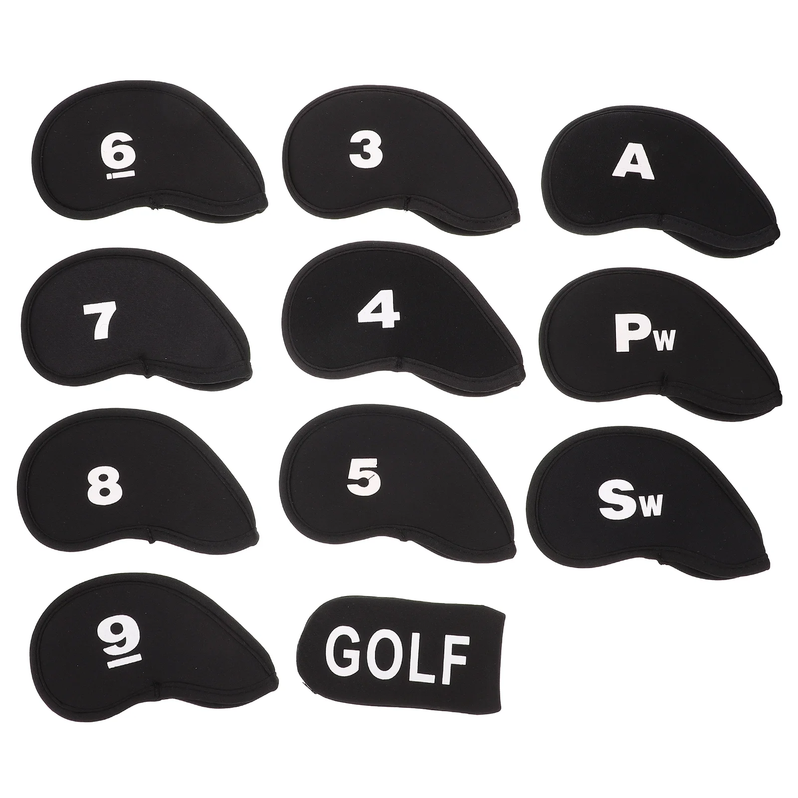 11pcs Professional Club Head Cover Practical Golfs Club Head Sleeve