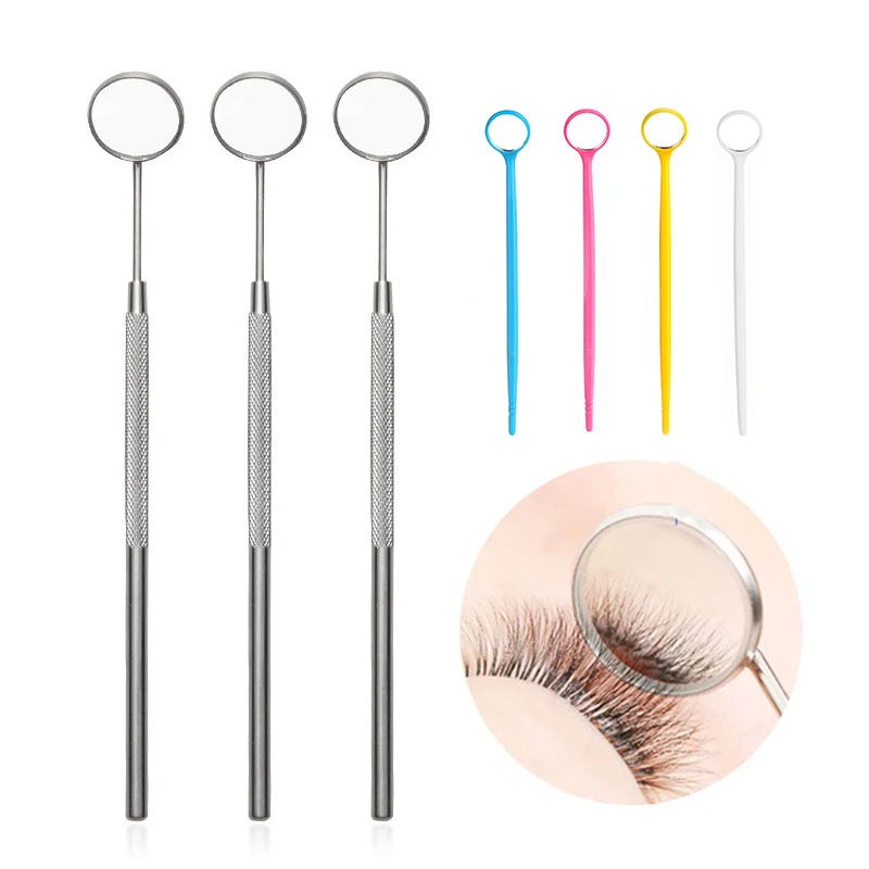 Espejo de comprobación de pestañas multifunción, herramientas de maquillaje de belleza, belleza, aspecto Dental, vidrio, blanqueamiento Dental, herramienta Oral de limpieza