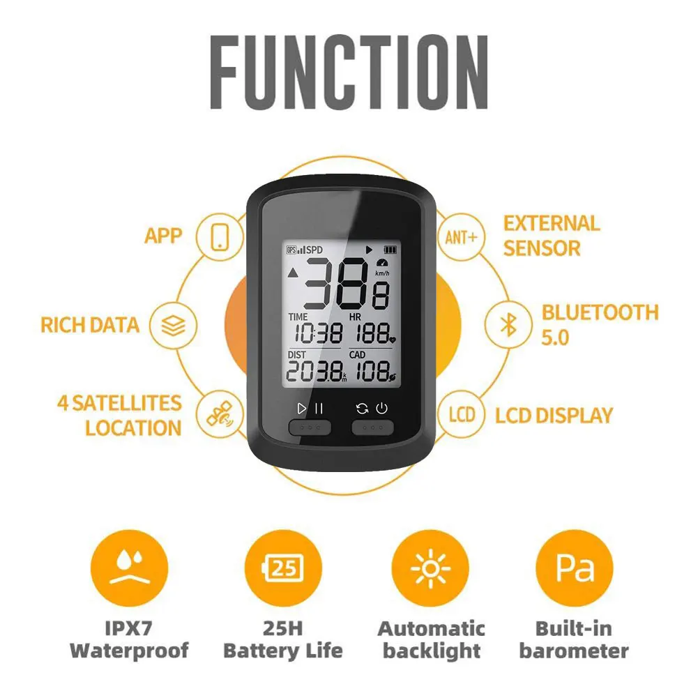 Беспроводной Bluetooth lcd Водонепроницаемый MTB велосипедный компьютер Спидометр Одометр gps Функция местоположения
