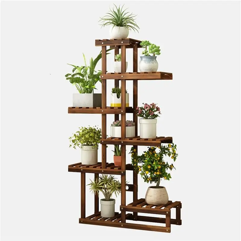 Деревянные полки для помещений Para Plantas Escalera гостиной Estanteria Jardin растения на