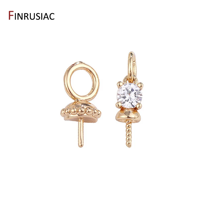 14kgoldplatedJewelryMakingSuppliesPendantPearlBeadsHolderPin