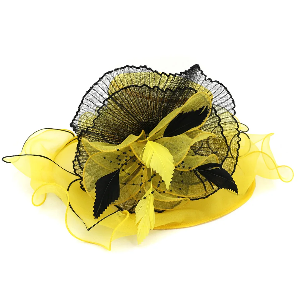 

X149 Женская Солнцезащитная шляпа из органзы, солнцезащитные шляпы с широкими полями, Женская дорожная шляпа